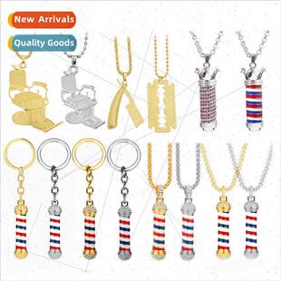 Shampoo and blow dryer barber  turn light necklace razor raz