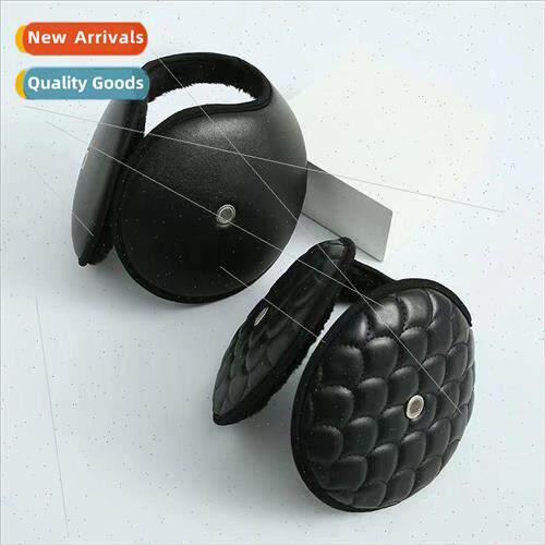Leather ear muffs back wearing mens ear bags winter warm cyc