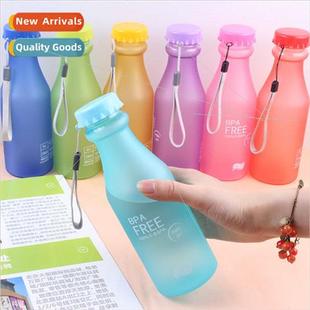 drop not broken Frosted bottle portable soda student plastic