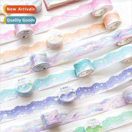 Dream sea cloud Timeless shaped hot silver tape washi small