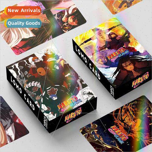 Laser flash card Naruto double-sided 30 small cards anime  b