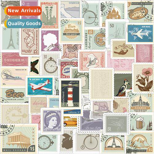 50 pcs of retro stamps graffiti stickers car cell phone comp