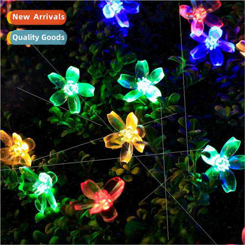 LED Solar Cherry Blossom ght String Outdoor Garden Flower Mo