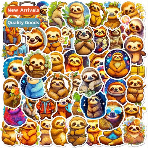 50 cartoon cute sloth stickers TEMU new cute sloth doodle st