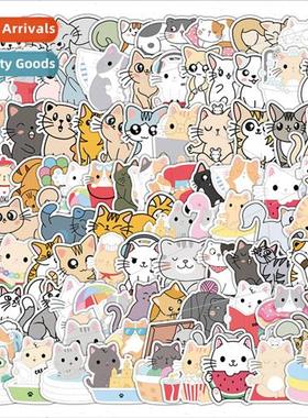 100 pcs of cute cat stickers car cell phone pet shed decorat