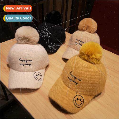 Hat female autumn and winter Korea winter thickening wool ba