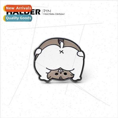 small hamster chinchilla pouting metal brooch versatile cute