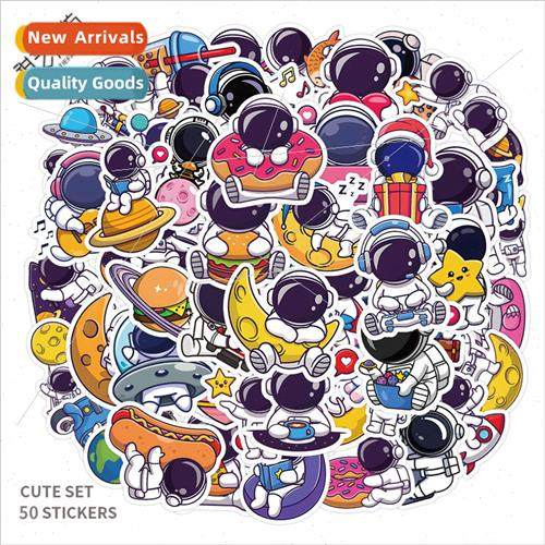 60 new cartoon astronauts doodle stickers moon rocket univer