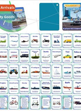 46 Cognitive Education Cards 适用 Transportation New TEMU Ba
