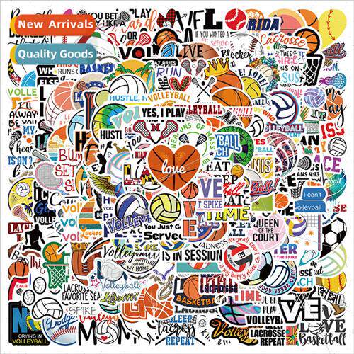 200 pcs of various ball sports graffiti stickers handbook lu
