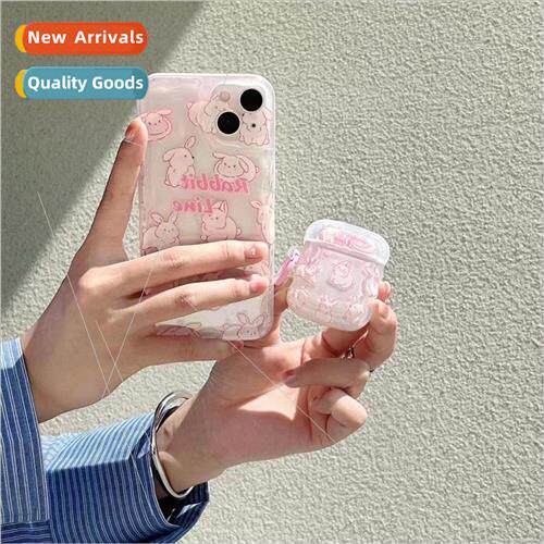 Girls Heart Pink Bunny iPhone 13/12 Case 适用 14Promax Apple