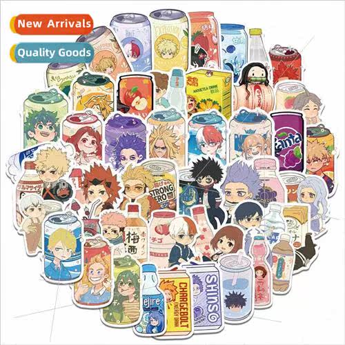 50 ins drink anime series bubble water graffiti stickers per