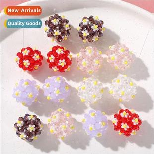 crystal fruit ball Korean handmade flowers diy yellow