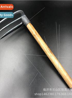 Three-tooth nail rake Integral grappling hook Garden nail ra