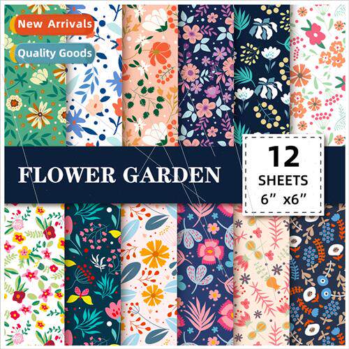 12pcs/pack small fresh rustic broken flowers theme handbook