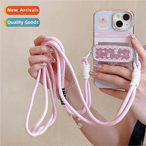 ins cartoon cute dog 适用 iPhone 13/12 back clip lanyard 14P