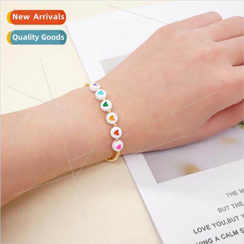 ins fashion personality diamond gold bead bracelet handmade