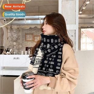 faux cashmere knitted Scarf woolen winter Korean girl female