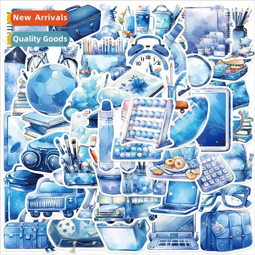 50pcs of blue  learning objects graffiti stickers guitar not