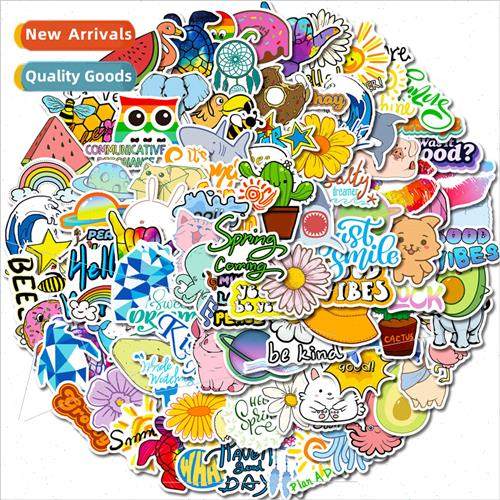 100 white rabbit fresh stickers cute cute animal ins luggage