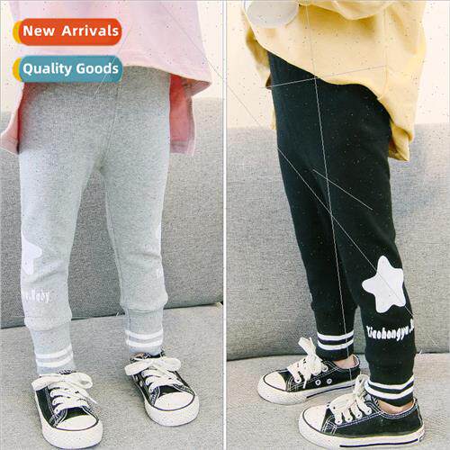 Spring 2018 new girls peplum bottoming pants threaded closur