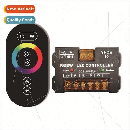 New color box RGBW controller 5-24v wireless full touch 6 ke