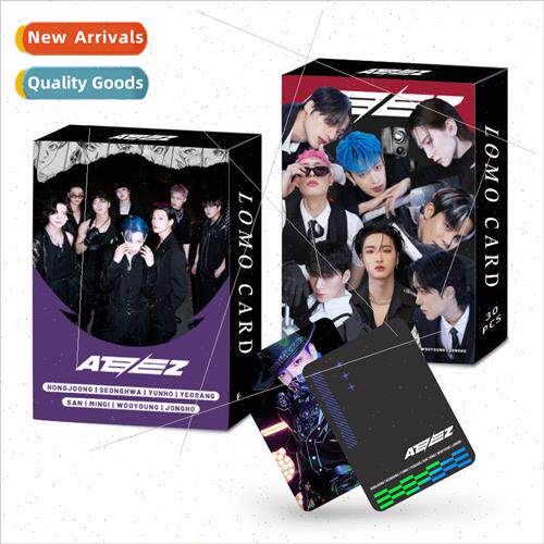 3R Large LOMO Cards ATEEZ Double ded 30 Cards Boxed HD Photo