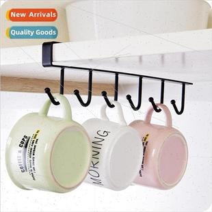 storage hanging rack Kitchen row iron closet hooks creative