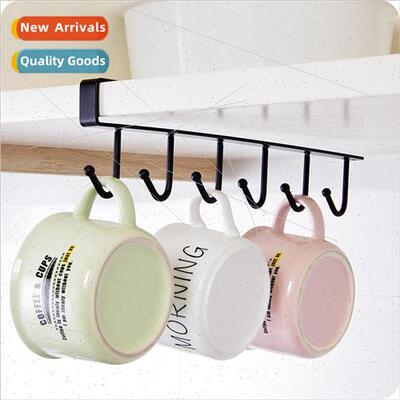 Kitchen creative iron storage hanging rack closet row hooks