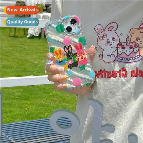 Cartoon Colorful Polka Dot Rabbit iPhone 14PM Inside Twill 1