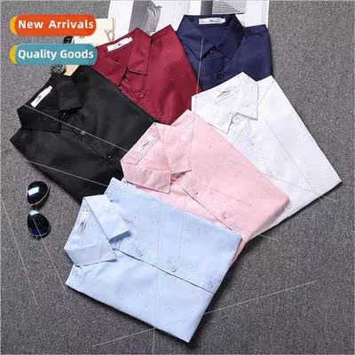 Shirt long-sleeved shirt men 2020 spring new solid color men