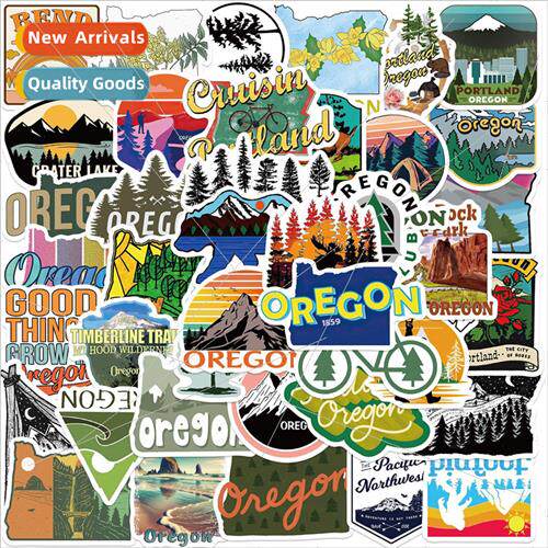 50pcs Oregon USA State Graffiti Stickers Guitar Laptop ggage