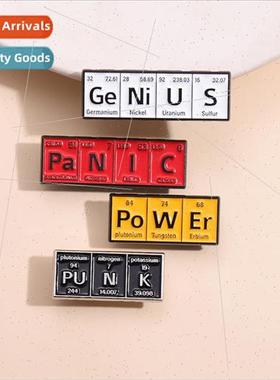 New geometric versatile English letter brooch creative butto