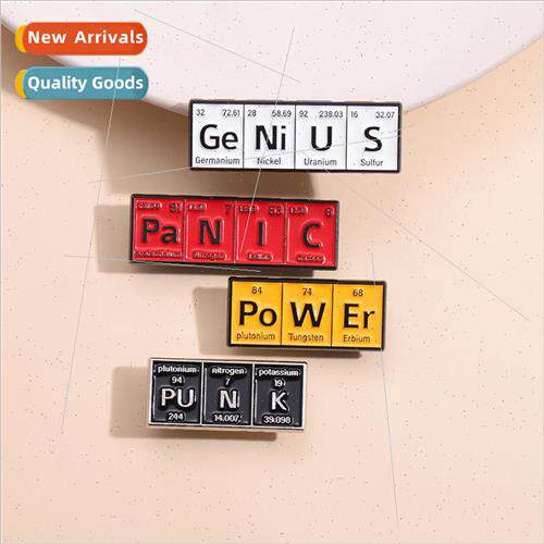New geometric versatile English letter brooch creative butto