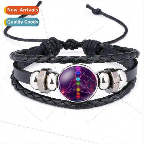 New Accessories Yoga Time Gemstone Crystal Hand-Woven Cowhid