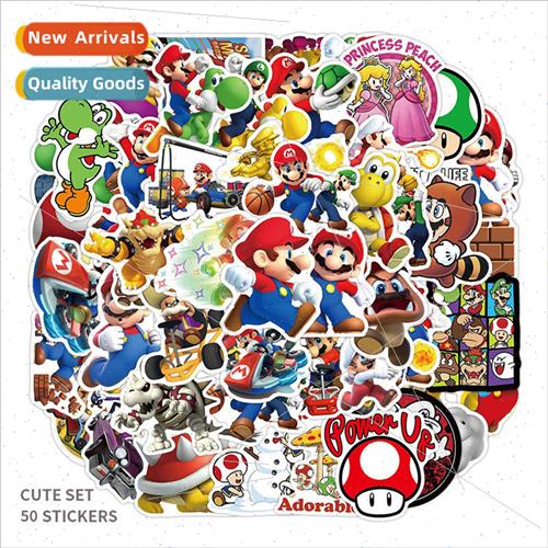 50 cartoon game Mario Super Mario doodle stickers luggage no