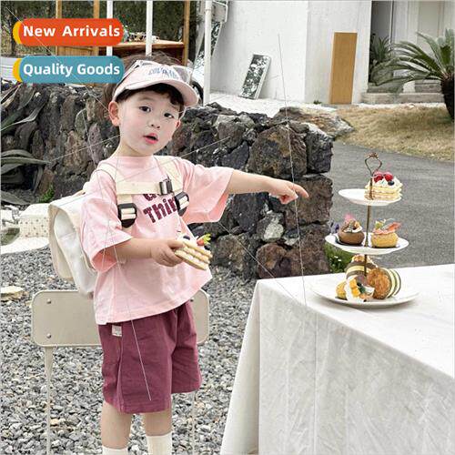 Childrens short-sleeved 2023 summer new Korean  of the boys