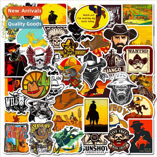 50 pcs of western elements series immediately death stickers