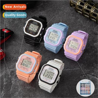 Square multifunctional electronic watch sports watch waterpr