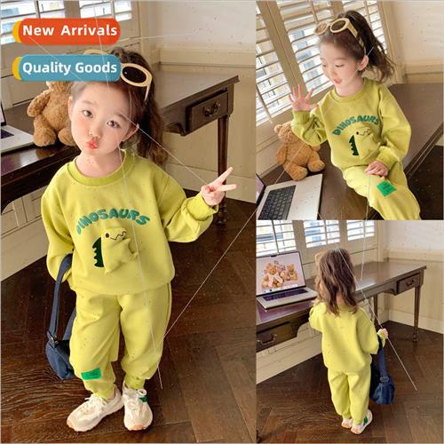 Girls suit 2023 new 适用eign  female baby spring and fall gu