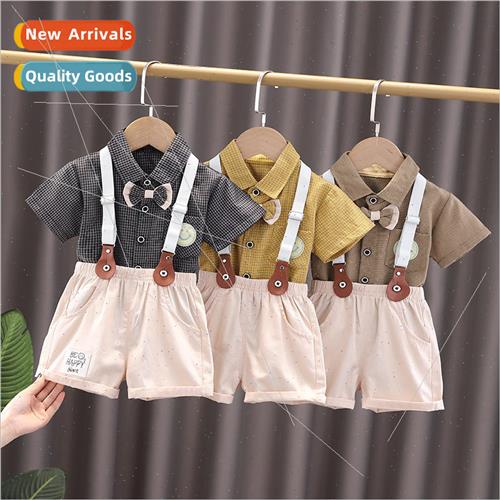 2023 Childrens gentleman suit summer Korean  of the short-sl