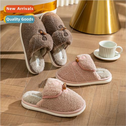 New fall and winter cotton slippers female couple simple fas