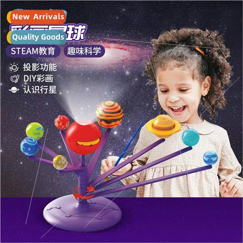 Children explore the planet DIY handmade painting coloring p