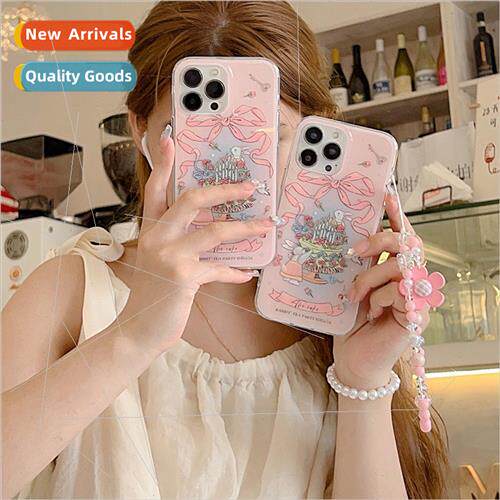 Ins Ribbon Cake Bunny 适用 iPhone 13 Chain 14 ProMax Apple 1
