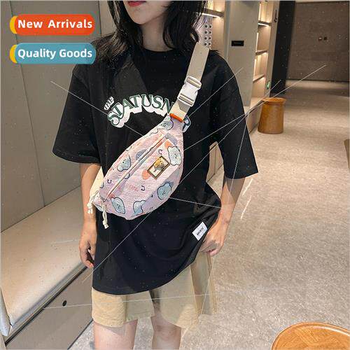 High-color new graffiti cute female cell phone chest bag Don