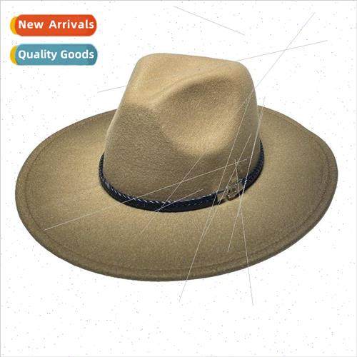Fashion tweed bowler hat Gradient color felt hat autumn and