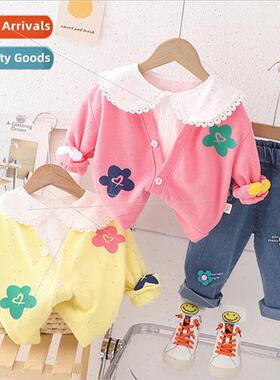 Girls suit spring 2023 new childrens childrens jeans child s