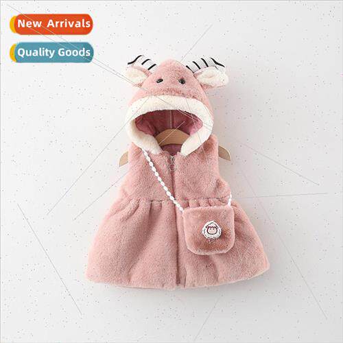 2022 winter new girls wool sweater vest girls crocheted swea