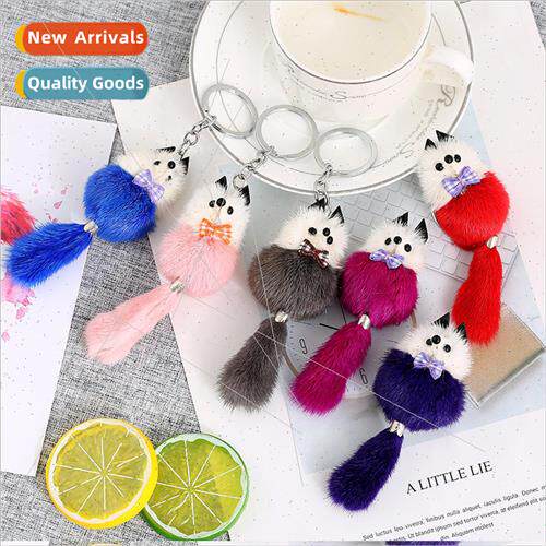 Mink hair small fox bag doll plush ball cartoon cute mouse c