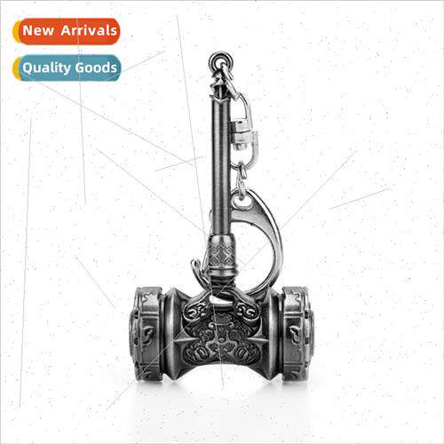 Anime around the mini battle hammer keychain alloy weapon mo